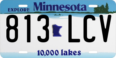MN license plate 813LCV