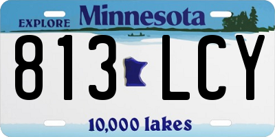 MN license plate 813LCY