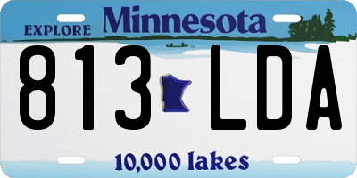 MN license plate 813LDA