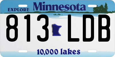 MN license plate 813LDB