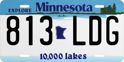 MN license plate 813LDG