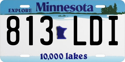 MN license plate 813LDI