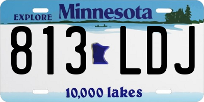 MN license plate 813LDJ