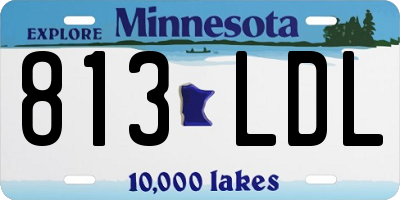 MN license plate 813LDL