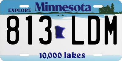 MN license plate 813LDM