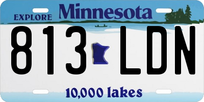 MN license plate 813LDN