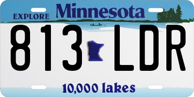 MN license plate 813LDR