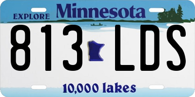 MN license plate 813LDS