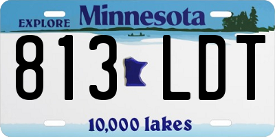 MN license plate 813LDT