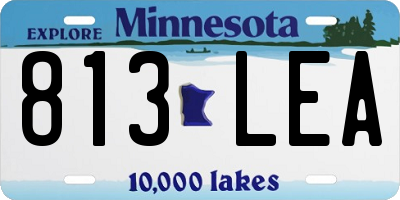 MN license plate 813LEA