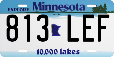 MN license plate 813LEF