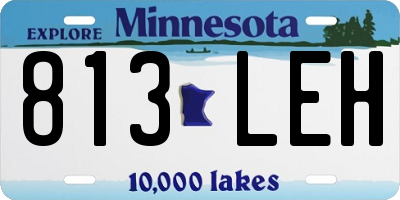 MN license plate 813LEH