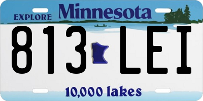 MN license plate 813LEI