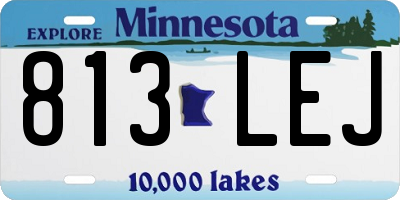 MN license plate 813LEJ