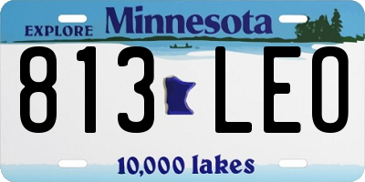 MN license plate 813LEO