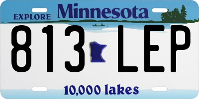 MN license plate 813LEP
