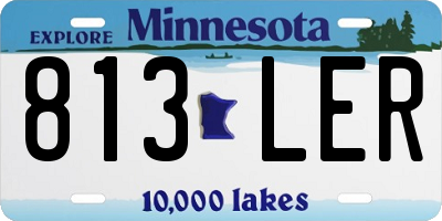MN license plate 813LER