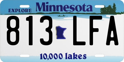 MN license plate 813LFA