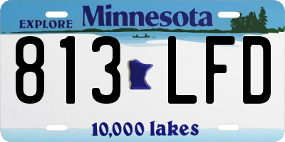 MN license plate 813LFD