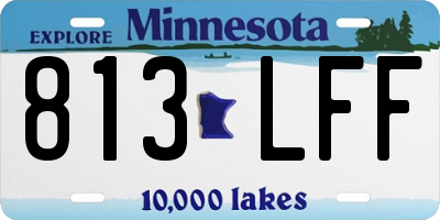 MN license plate 813LFF