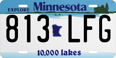 MN license plate 813LFG