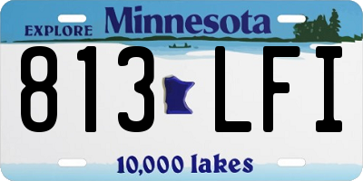 MN license plate 813LFI