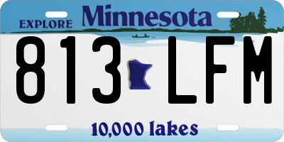 MN license plate 813LFM