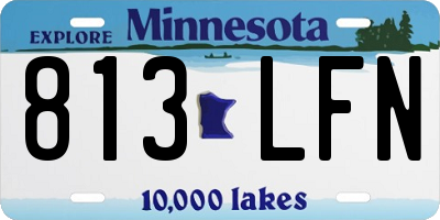 MN license plate 813LFN