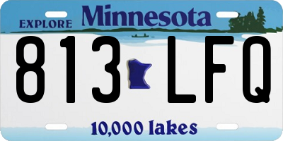 MN license plate 813LFQ