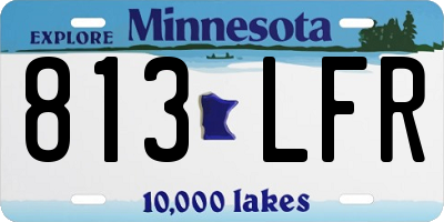 MN license plate 813LFR
