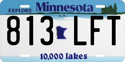MN license plate 813LFT