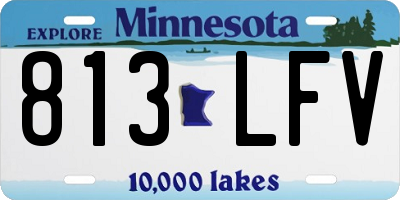 MN license plate 813LFV