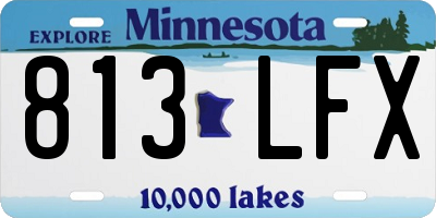 MN license plate 813LFX