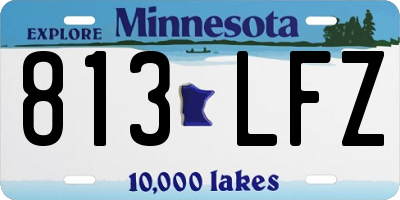 MN license plate 813LFZ