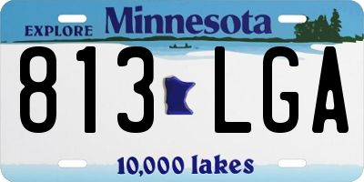 MN license plate 813LGA