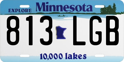 MN license plate 813LGB