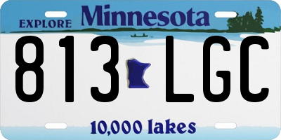 MN license plate 813LGC