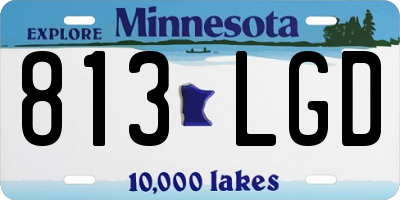 MN license plate 813LGD