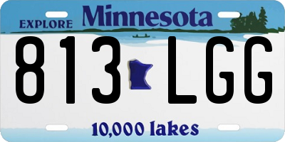 MN license plate 813LGG