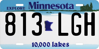 MN license plate 813LGH