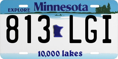 MN license plate 813LGI