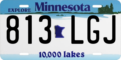 MN license plate 813LGJ