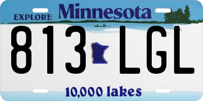 MN license plate 813LGL