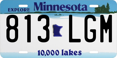 MN license plate 813LGM