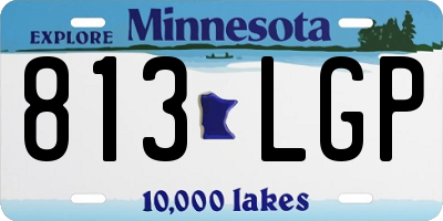 MN license plate 813LGP