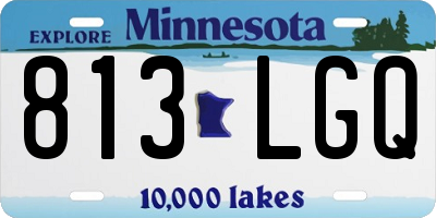 MN license plate 813LGQ