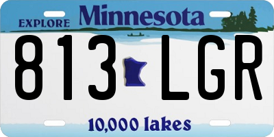 MN license plate 813LGR