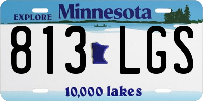 MN license plate 813LGS