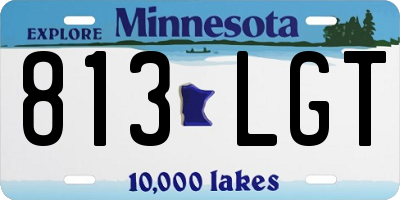 MN license plate 813LGT