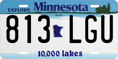 MN license plate 813LGU